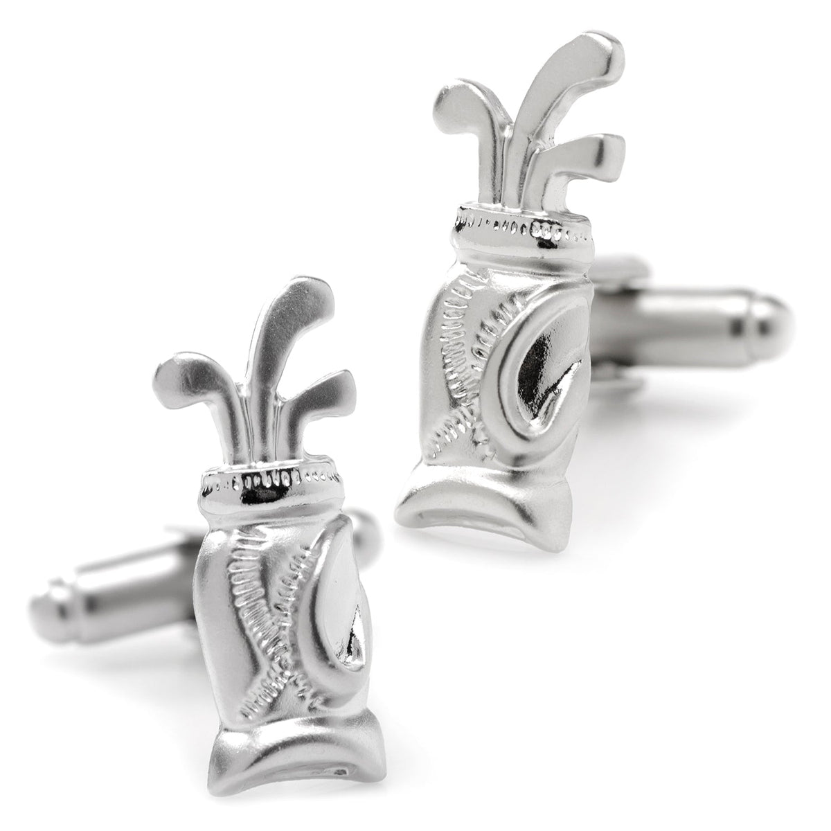 Plated Golf Bag Cufflinks for Men – Golf Lover Dress Shirt Accessories