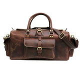 The Richardson Buffalo Leather Duffle Bag | Handmade Vintage Weekender Travel Bag for Men