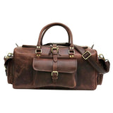 The Richardson Buffalo Leather Duffle Bag | Handmade Vintage Weekender Travel Bag for Men
