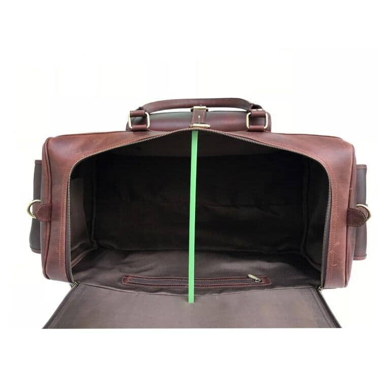 The Richardson Buffalo Leather Duffle Bag | Handmade Vintage Weekender Travel Bag for Men