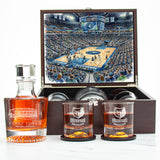 Minnesota Timberwolves Decanter Set - Artistic Basketball Arena Rendering with Luxury Wood Box