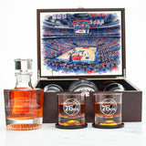 Philadelphia 76ers Decanter Set - Artistic Basketball Arena Rendering with Luxury Wood Box