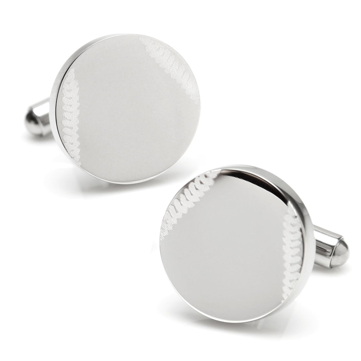 Personalized Baseball Cufflinks – Engravable Stainless Steel Baseball Cuff Links
