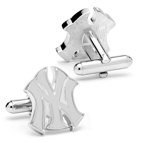 MLB New York Yankees Silver Logo Cufflinks