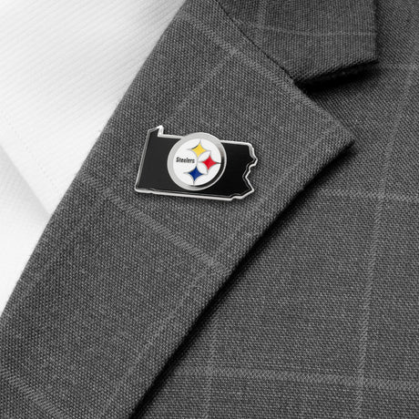 NFL Pittsburgh Steelers State Shaped Lapel Pin