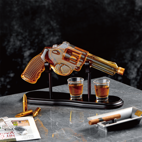 Gun Whiskey Decanter Set with Shot Glass