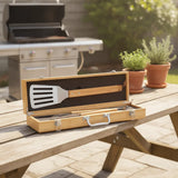 Personalized Cleveland Cavaliers - Custom BBQ Grilling Bamboo Set - Basketball Fanatic Gift Ideas