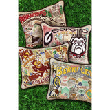 Arkansas, University of Collegiate Hand-Embroidered Pillow