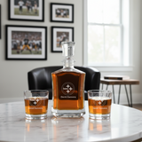 Pittsburgh Steelers Decanter Gift Set - Football Fanatic Gift Ideas - Crown Classic Personalized Whiskey Decanter Set