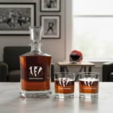 Cincinnati Bengals Decanter Gift Set - Football Fanatic Gift Ideas - Crown Classic Personalized Whiskey Decanter Set