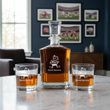 Cleveland Browns Decanter Gift Set - Football Fanatic Gift Ideas - Crown Classic Personalized Whiskey Decanter Set