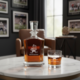 Cleveland Browns Decanter Gift Set - Football Fanatic Gift Ideas - Crown Classic Personalized Whiskey Decanter Set
