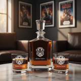 Storm Troopers Custom Crown Decanter Set - Gifts For Him - Personalized Liquor Decanter Set