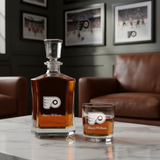 Personalized Hockey Philadelphia Flyers - Custom Crown Decanter Set - Hockey Fanatic Gift Ideas