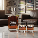 Personalized Hockey Winnipeg Jets - Custom Crown Decanter Set - Hockey Fanatic Gift Ideas