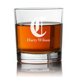Engraved Cincinnati Reds Vintage C Rocks Glass - Personalized Whiskey Glasses - Man Cave Gift Ideas - Gifts For Him - Baseball Fanatics - 2pcs