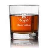 Engraved Houston Astros  Round Logo Rocks Glass - Personalized Whiskey Glasses - Man Cave Gift Ideas - Gifts For Him - Baseball Fanatics - 2pcs