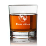 Engraved Real Madrid Rocks Glass - Personalized Whiskey Glasses - Man Cave Gift Ideas - Gifts For Him - Soccer Fanatics - 2pcs
