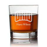 Engraved Ohio Bobcats Rocks Glass - Personalized Whiskey Glasses - Man Cave Gift Ideas - Gifts For Him - 2pcs