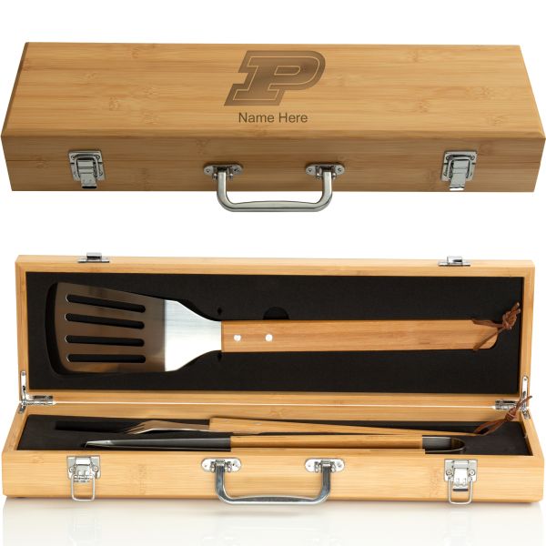 Personalized Purdue Boilermakers BBQ Set - Football Fanatic Gift Ideas - University Gift Ideas