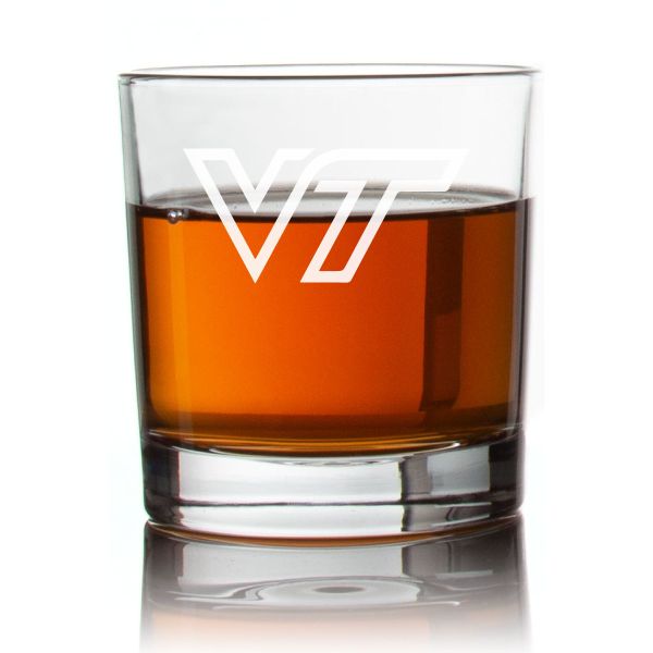 Engraved Virginia Tech Rocks Glass - Personalized Whiskey Glasses - Man Cave Gift Ideas - Gifts For Him - 2pcs