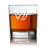 Engraved Virginia Tech Rocks Glass - Personalized Whiskey Glasses - Man Cave Gift Ideas - Gifts For Him - 2pcs