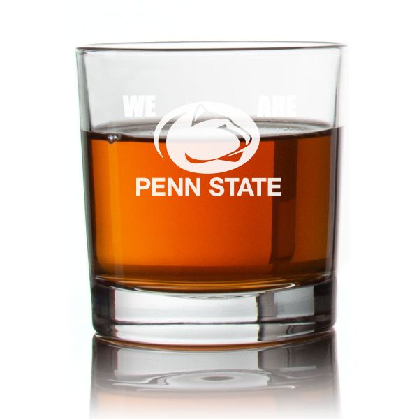 Engraved We Are Penn State Rocks Glass - Personalized Whiskey Glasses - Man Cave Gift Ideas - Gifts For Him - 2pcs