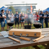 Personalized Rice Owls Letter R Football BBQ Set - Football Fanatic Gift Ideas - Personalized BBQ Set