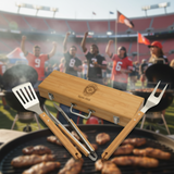 Personalized Cleveland Browns Round Seal Football BBQ Set - Football Fanatic Gift Ideas - Personalized BBQ Set
