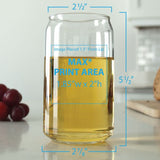 Add Your Logo - Add Your Brand - Custom Personalized Can Glass - 36pcs