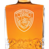 Custom Engraved Police Badges  - Personalized Excalibur Decanter Set - Dept. of Public Safety Texas Rangers Patch
