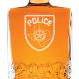 Custom Engraved Police Badges  - Personalized Excalibur Decanter Set - City of Blue Mound TX Police Badge
