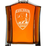 Custom Engraved Police Badges  - Custom Crown Decanter Set - Carlsbad NM Police Patch