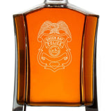 Custom Engraved Police Badges  - Custom Crown Decanter Set - Green Bay WI Police Badge