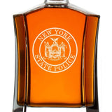 Custom Engraved Police Badges  - Custom Crown Decanter Set - New York State Police Patch