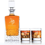 Personalized Minnesota Vikings - Personalized Excalibur Decanter Set with Whiskey Glasses - Man Cave Gifts - Gifts for Him