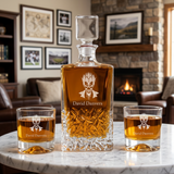 Custom Engraved Joker Image - Personalized Excalibur Decanter Set with Whiskey Glasses