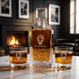 Custom Engraved Joker Design - Personalized Excalibur Decanter Set with Whiskey Glasses