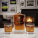 Engraved Stade Rennais - Ligue 1 France - Football - Personalized Excalibur Decanter Set - Soccer Fanatic Gift Ideas