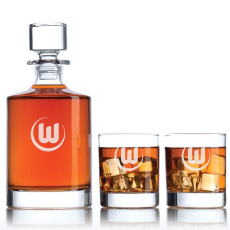 Engraved VFL Wolfsburg - Germany Football Personalized Bellagio Decanter Set - Soccer Fanatic Gift Ideas
