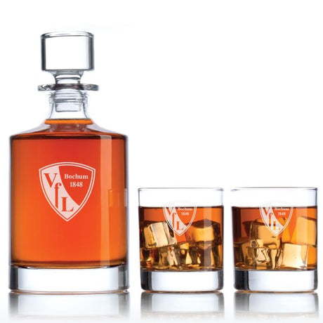 Engraved VFL Bochum - Germany Football Personalized Bellagio Decanter Set - Soccer Fanatic Gift Ideas