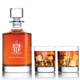 Engraved OGC Nice - Ligue 1 France Football Personalized Bellagio Decanter Set - Soccer Fanatic Gift Ideas