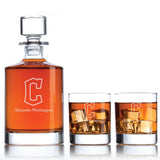 Engraved Cleveland Guardians Cap - Major League Baseball - Personalized Bellagio Decanter Set - Baseball Fanatic Gift Ideas