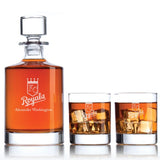 Engraved Kansas City Royals - Major League Baseball - Personalized Bellagio Decanter Set - Baseball Fanatic Gift Ideas