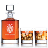 Engraved Sporting Clube de Portugual - Primeira Liga Portugal - Football - Personalized Bellagio Decanter Set - Soccer Fanatic Gift Ideas
