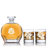 Engraved Marines The Walking Dead - Personalized Puccini Decanter Set with Old Fashioned Whiskey Glasses