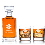 Custom Engraved Suzuki - Personalized Classic Decanter Set with Whiskey Glasses