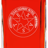 Custom Engraved - Police Badges - Personalized Whiskey Decanter In Wood Gift Box - Texas Highway Patrol Badge