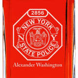 Custom Engraved - Police Badges - Personalized Whiskey Decanter In Wood Gift Box - New York State Police Badge