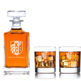 Engraved Kansas City Current - National Women's Soccer League - Personalized Classic Decanter Set with Old Fashioned Whiskey Glasses